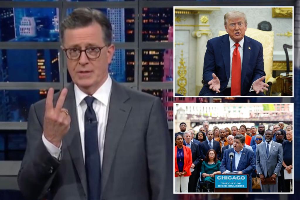 Stephen Colbert says 'f - k you' for Trump after Prez announces chicikkagon city 'most dangerous'